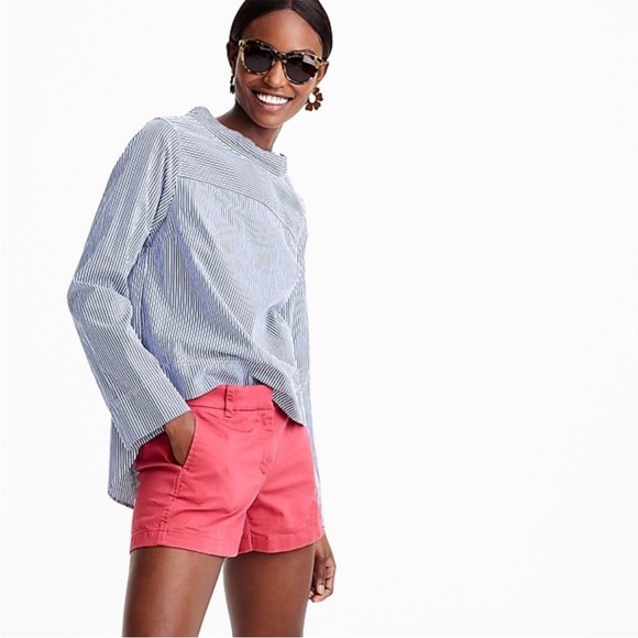 NWT J.Crew 3” Washed Coral Chino Shorts - Picture 2 of 11